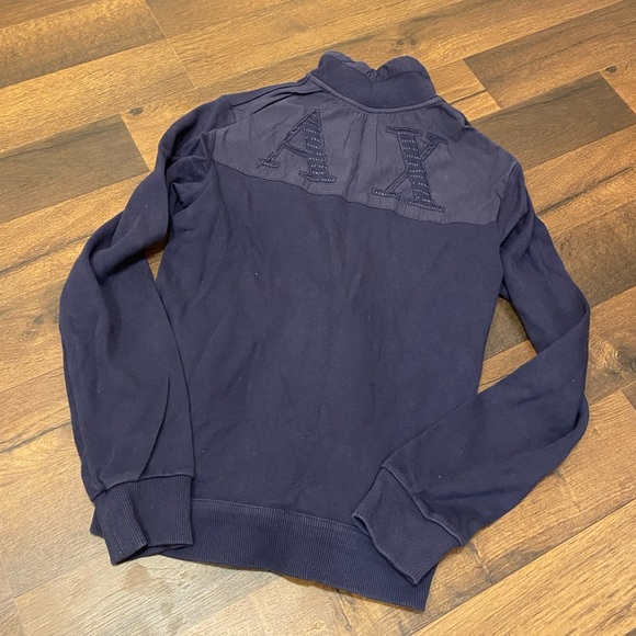 Armani Exchange Men’s Navy Blue Zip Up Sweatshirt - Picture 1 of 4